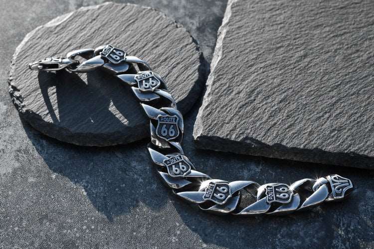 Route 66 Titanium Steel Bracelet