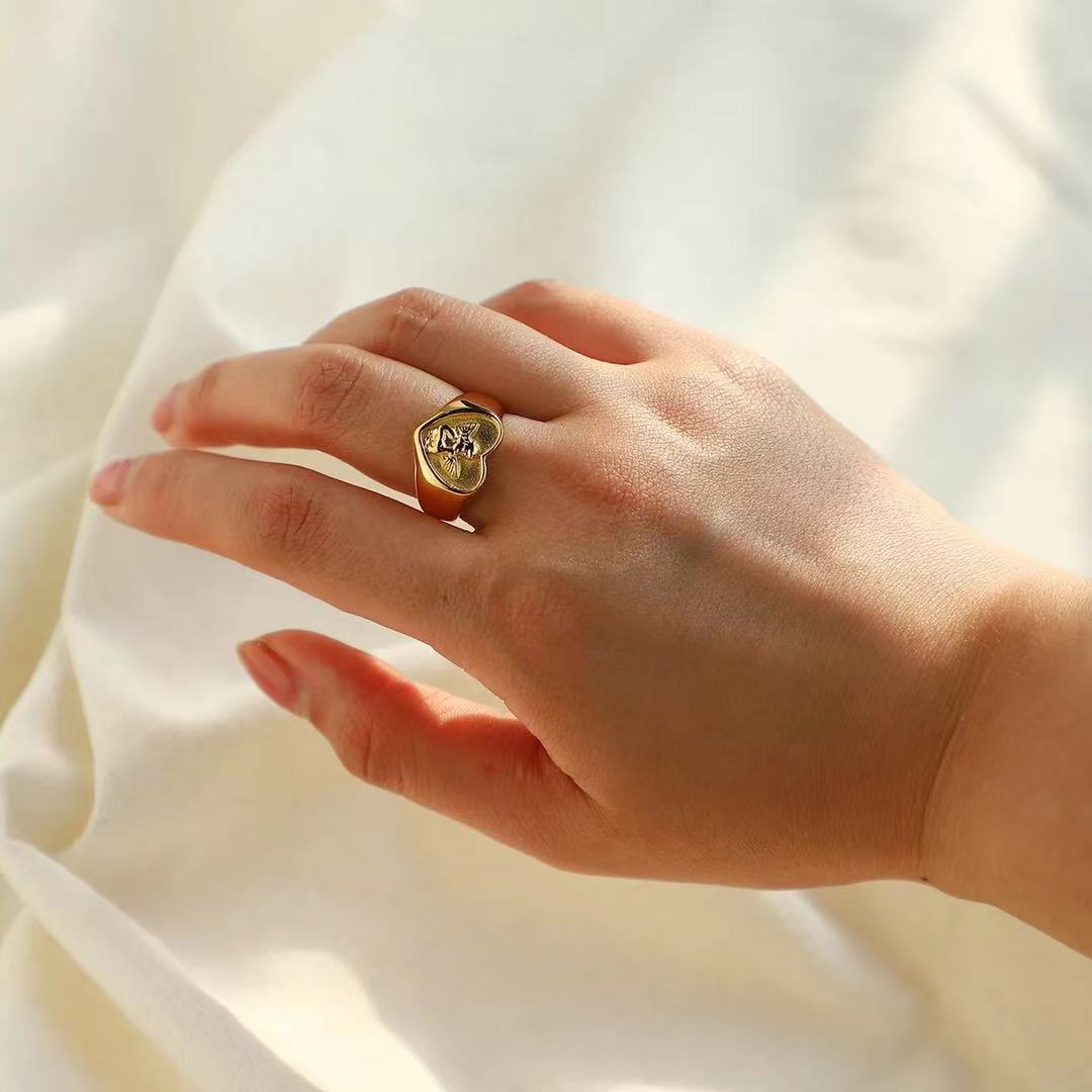 Gold Angel Ring