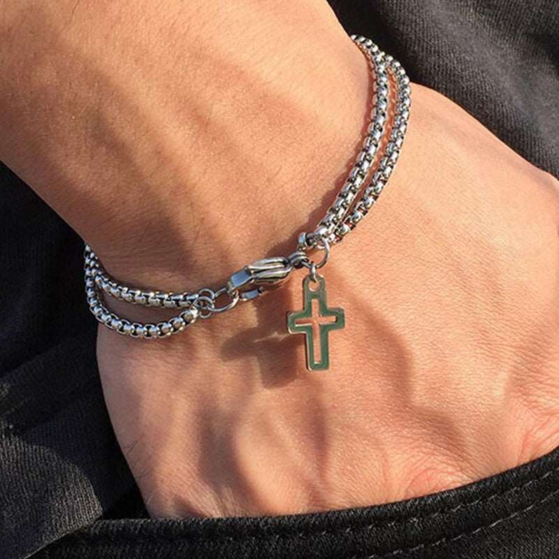 Hollow Cross Bracelet