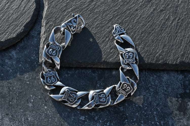 Route 66 Titanium Steel Bracelet