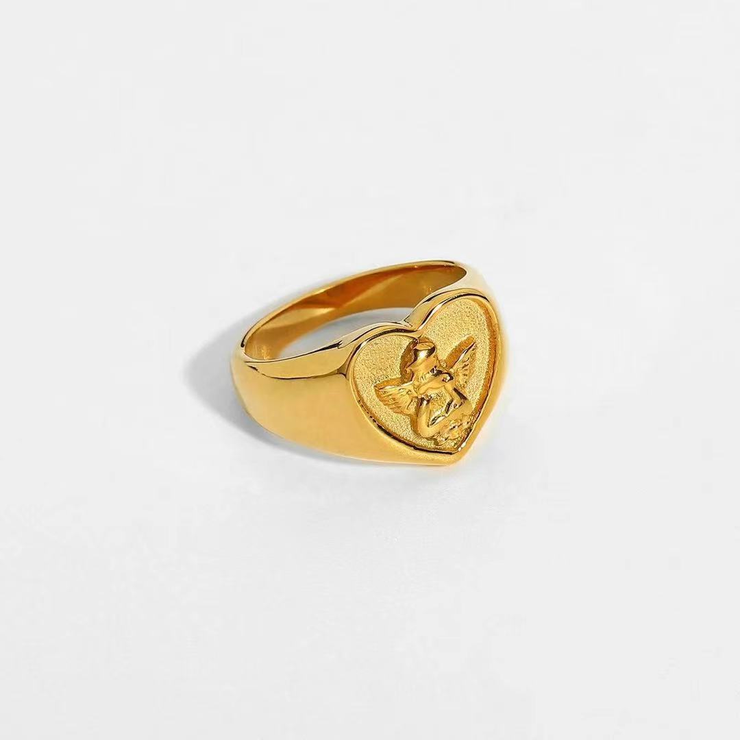 Gold Angel Ring