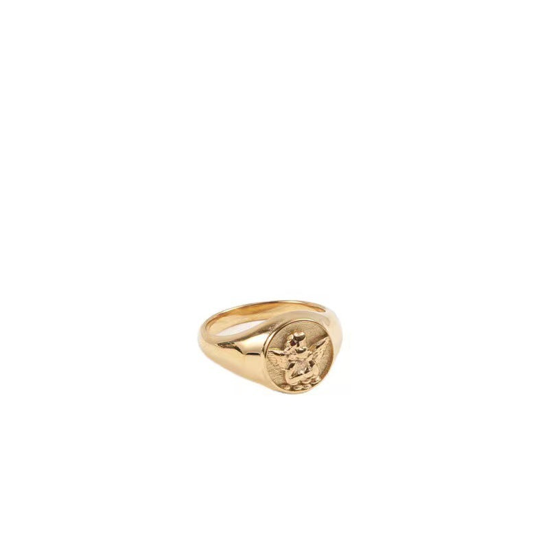 Gold Angel Ring